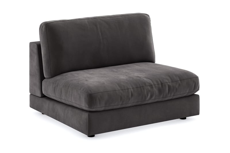 Arken 2-sits Mittmodul i Sammet 120 cm bred - Mörkgrå - Möbler - Soffa - Modulsoffor - Mittmodul