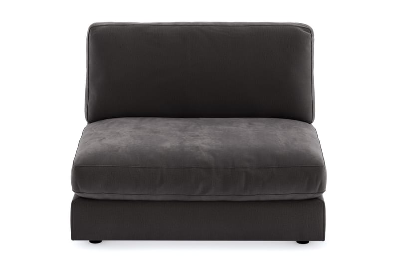 Arken 2-sits Mittmodul i Sammet 120 cm bred - Mörkgrå - Möbler - Soffa - Modulsoffor - Mittmodul