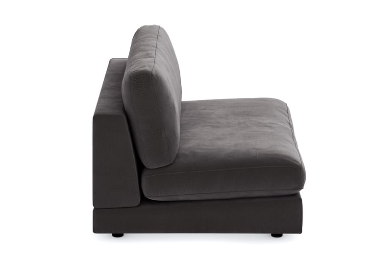 Arken 2-sits Mittmodul i Sammet 120 cm bred - Mörkgrå - Möbler - Soffa - Modulsoffor - Mittmodul