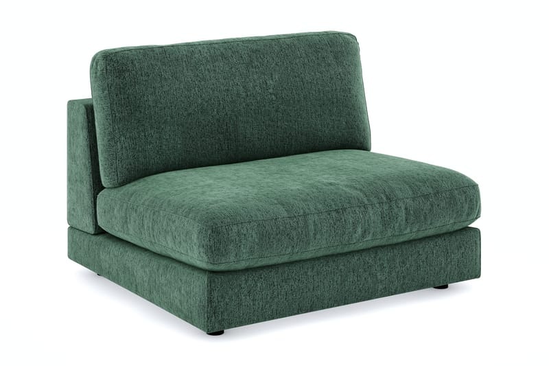 Arken 2-sits Mittmodul i Sammet 120 cm bred, Mörkgrön