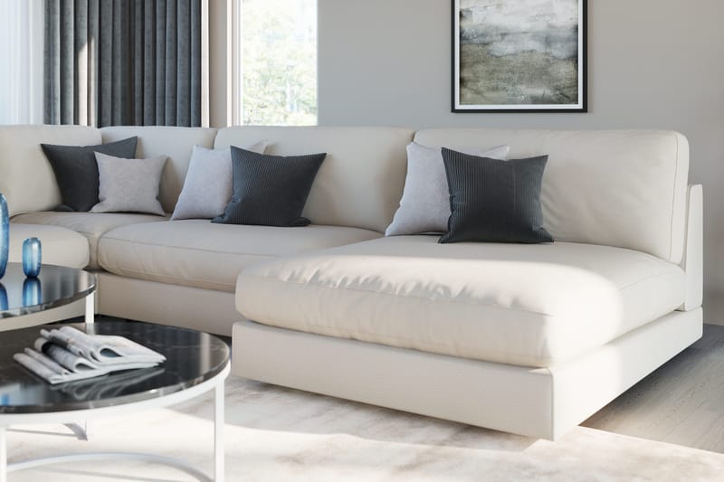 Arken 2-sits Mittmodul i Tyg 120 cm bred - Beige - Möbler - Soffa - Modulsoffor - Mittmodul