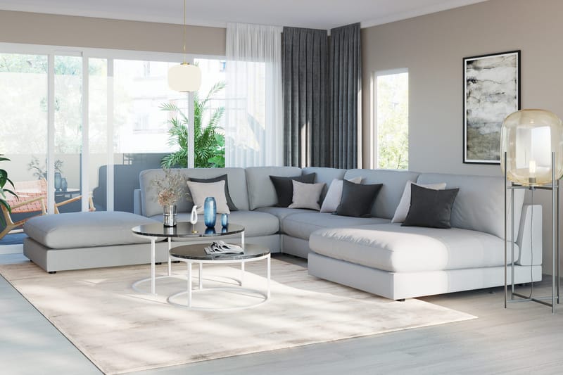 Arken 2-sits Mittmodul i Tyg 120 cm bred - Grå - Möbler - Soffa - Modulsoffor - Mittmodul