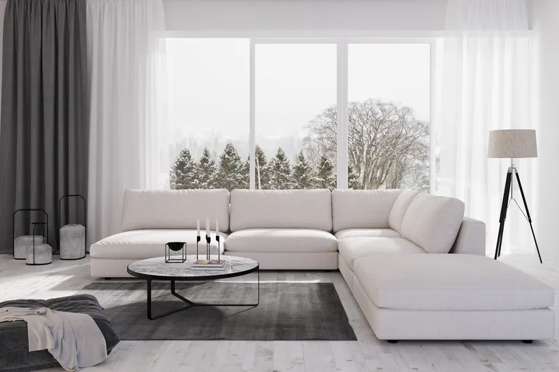 Arken 2-sits Mittmodul i Tyg 120 cm bred - Ljusgrå - Möbler - Soffa - Modulsoffor - Mittmodul