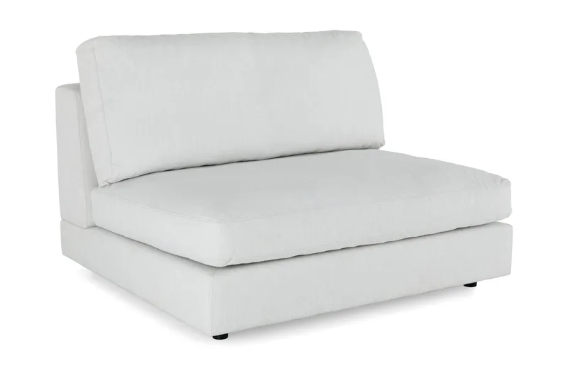 Arken 2-sits Mittmodul i Tyg 120 cm bred, Ljusgrå