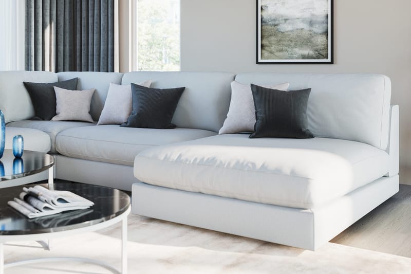 Arken 2-sits Mittmodul i Tyg 120 cm bred - Ljusgrå - Möbler - Soffa - Modulsoffor - Mittmodul