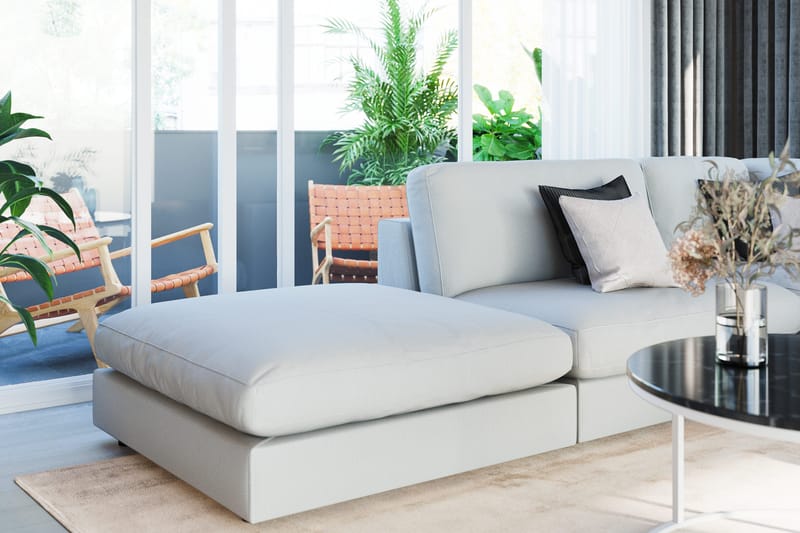 Arken 2-sits Mittmodul i Tyg 120 cm bred - Ljusgrå - Möbler - Soffa - Modulsoffor - Mittmodul
