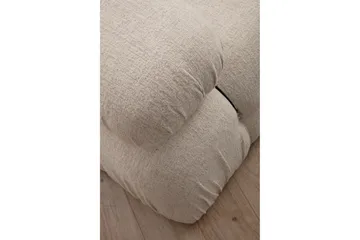 Belgin Mittmodul / Fåtölj 95 cm med fast ryggstöd och repdetaljer - Cream - Möbler - Soffa - Modulsoffor - Mittmodul