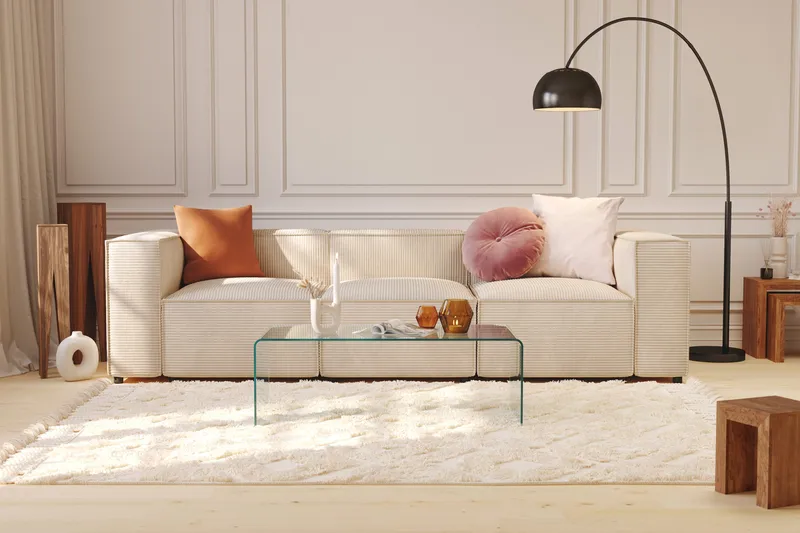 Cubo 1-sits Mittmodul i Manchester 80 cm bred - Beige - Möbler - Soffa - Modulsoffor - Mittmodul