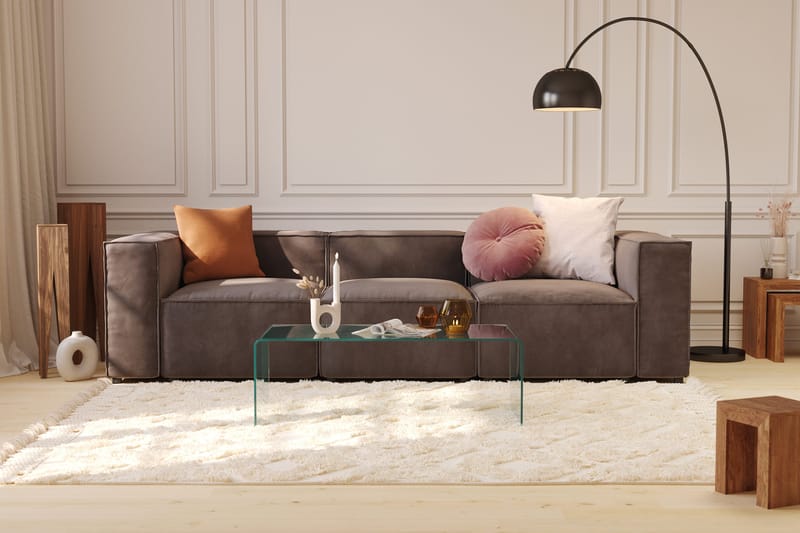 Cubo 1-sits Mittmodul i Sammet 80 cm bred - Mörkgrå - Möbler - Soffa - Modulsoffor - Mittmodul