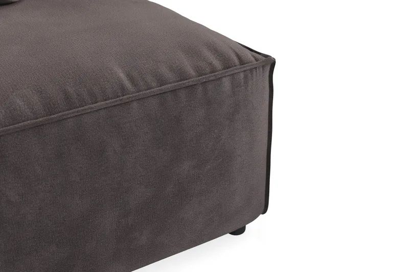 Cubo 1-sits Mittmodul i Sammet 80 cm bred - Mörkgrå - Möbler - Soffa - Modulsoffor - Mittmodul