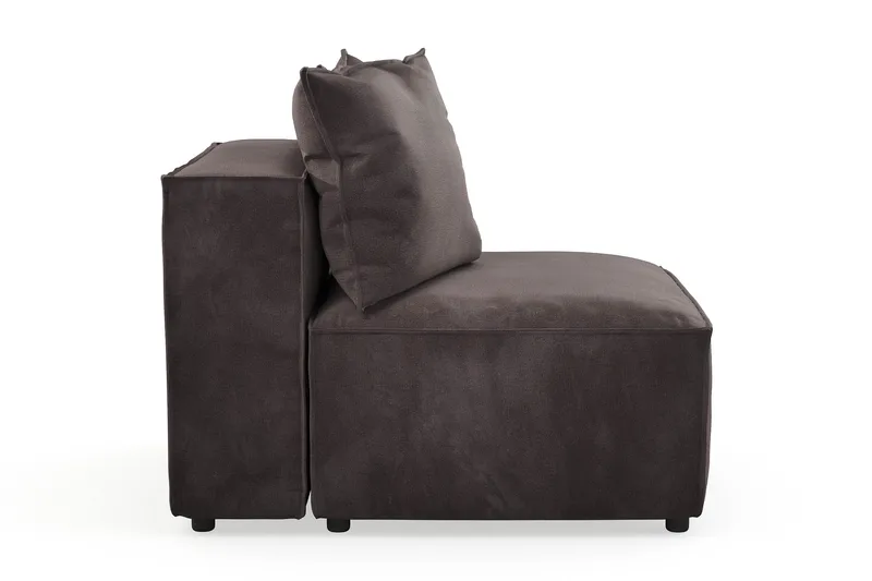 Cubo 1-sits Mittmodul i Sammet 80 cm bred - Mörkgrå - Möbler - Soffa - Modulsoffor - Mittmodul