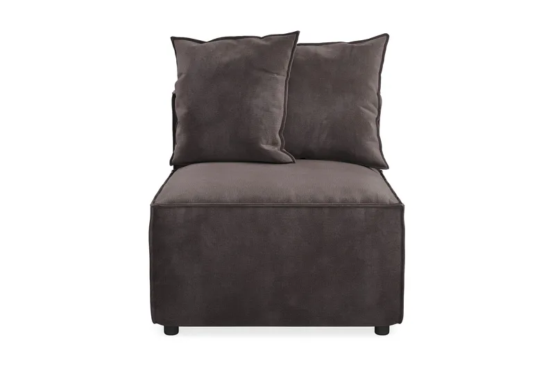 Cubo 1-sits Mittmodul i Sammet 80 cm bred - Mörkgrå - Möbler - Soffa - Modulsoffor - Mittmodul
