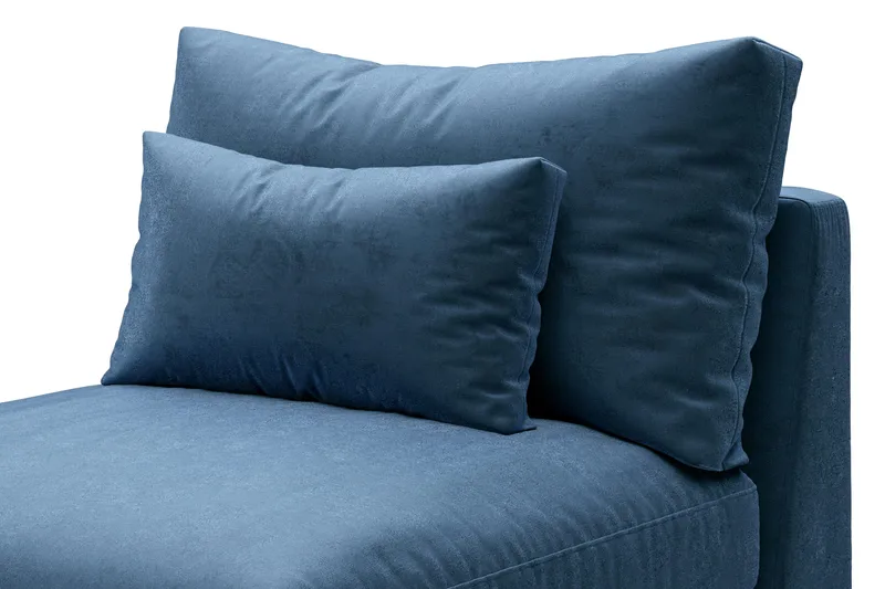 Dubai Mittmodul Sammet Extra Djup - Blå - Möbler - Soffa - Modulsoffor - Mittmodul