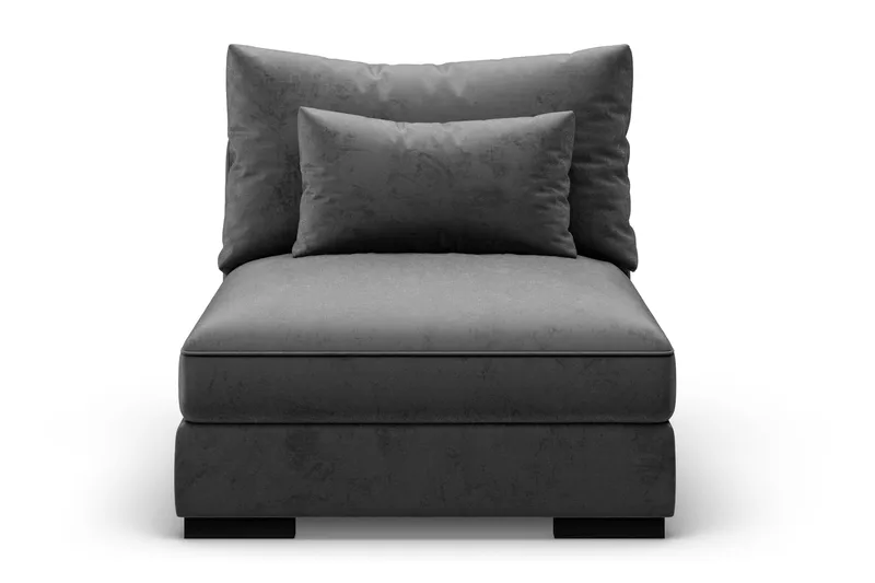 Dubai Mittmodul Sammet - Mörkgrå - Möbler - Soffa - Modulsoffor - Mittmodul