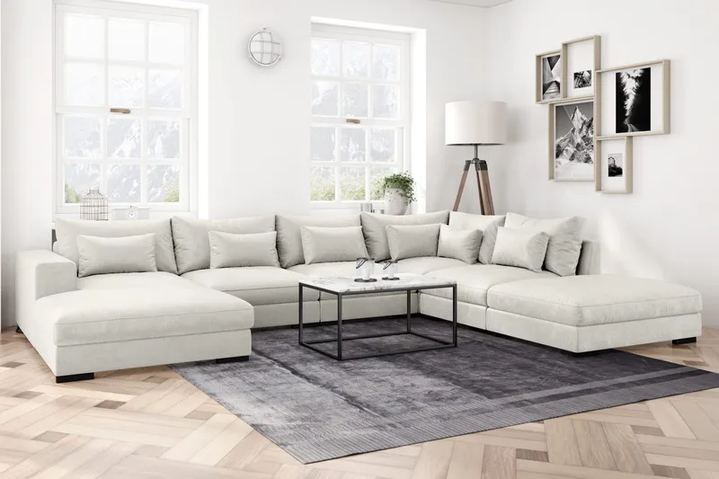 Dubai Mittmodul Sammet - Vit - Möbler - Soffa - Modulsoffor - Mittmodul