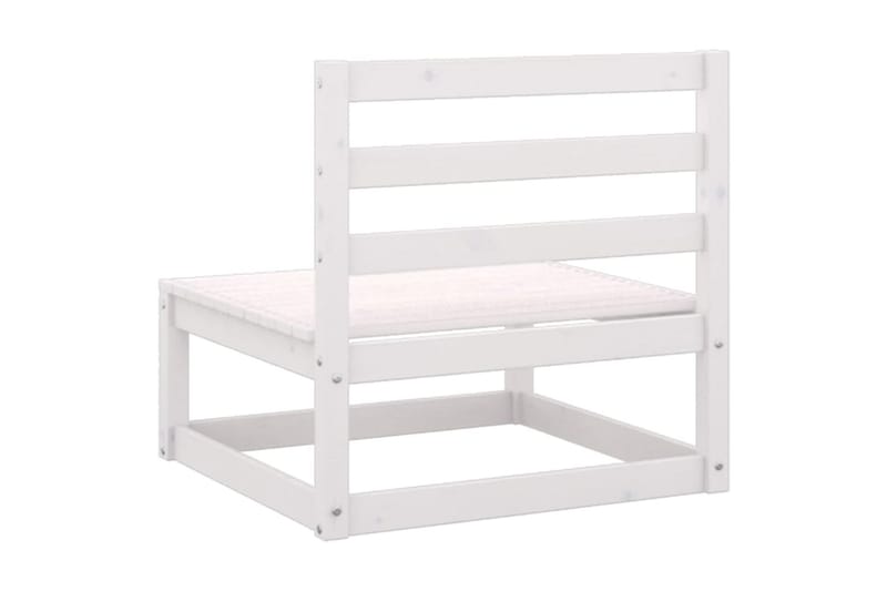 Mittensoffor med antracit dynor 2 st massiv furu - Vit - Utemöbler - Loungemöbler - Modulsoffa utomhus