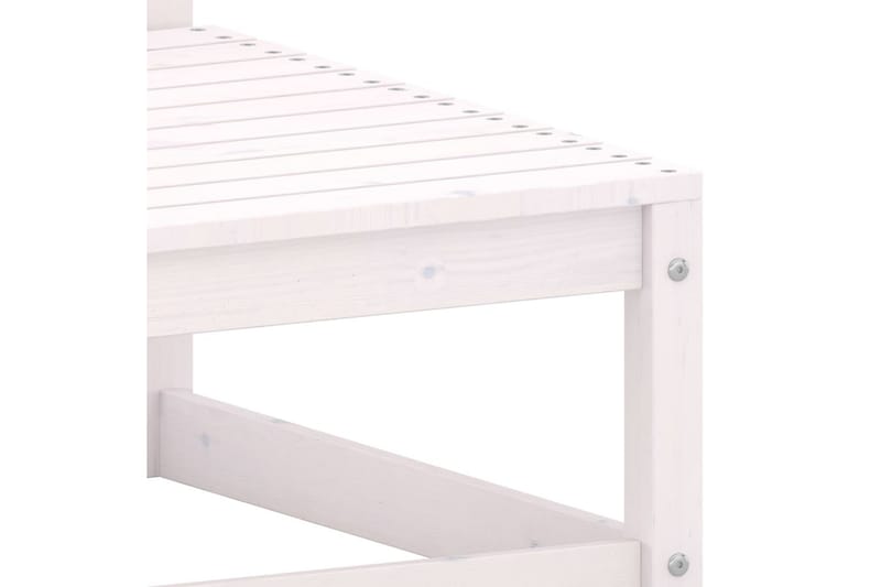 Mittensoffor med antracit dynor 2 st massiv furu - Vit - Utemöbler - Loungemöbler - Modulsoffa utomhus