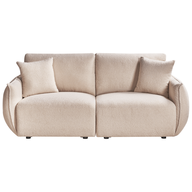 Modulsoffa 2-sits Mesnali - Beige - Möbler - Soffa - Modulsoffor - Komplett modulsoffa