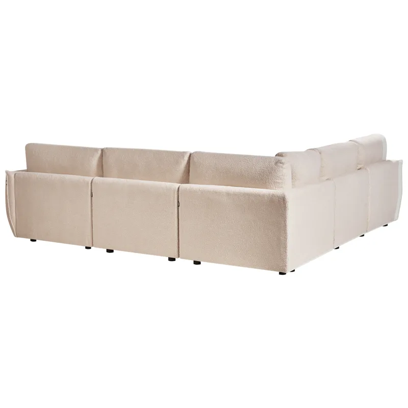 Modulsoffa 5-sits Mesnali Högervänd - Beige - Möbler - Soffa - Modulsoffor - Komplett modulsoffa