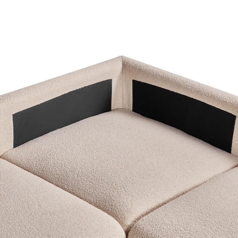 Modulsoffa 5-sits Mesnali Högervänd - Beige - Möbler - Soffa - Modulsoffor - Komplett modulsoffa