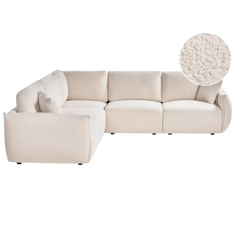 Modulsoffa 5-sits Mesnali Högervänd, Off-White