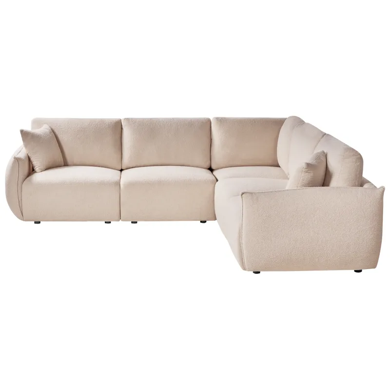 Modulsoffa 5-sits Mesnali Vänstervänd - Beige - Möbler - Soffa - Modulsoffor - Komplett modulsoffa
