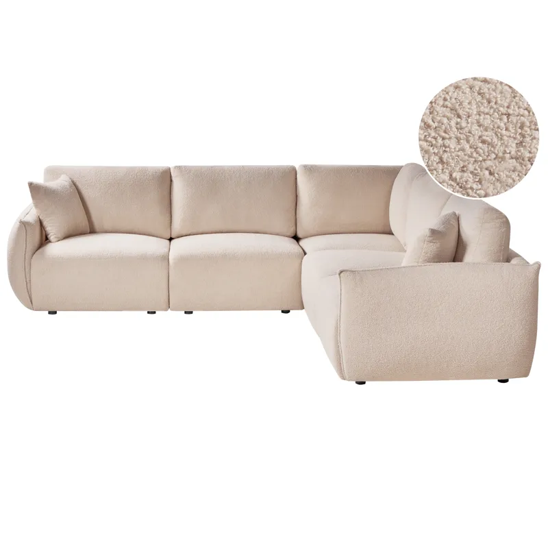 Modulsoffa 5-sits Mesnali Vänstervänd, Beige