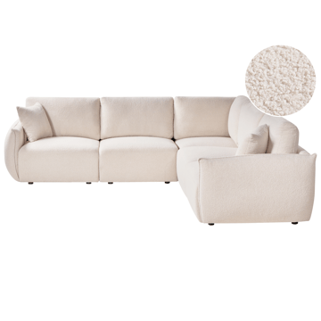 Modulsoffa 5-sits Mesnali Vänstervänd - Off-White - Möbler - Soffa - Modulsoffor - Komplett modulsoffa