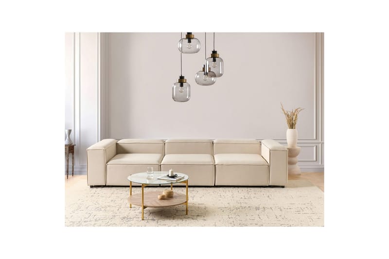 Modulsoffa Ardal Beige/svart - Beige/svart - Möbler - Soffa - Modulsoffor - Komplett modulsoffa