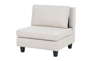 Modulsoffa med fotpall Unstad Beige/svart, Symmetrisk - Beige/svart, Symmetrisk - Möbler - Soffa - Modulsoffor - Komplett modulsoffa