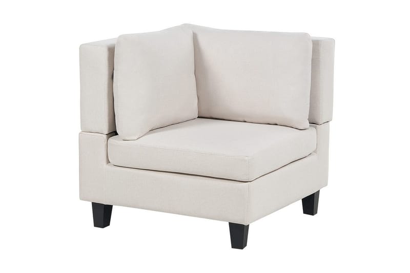 Modulsoffa med fotpall Unstad Beige/svart, Vänstervänd - Beige/svart, Vänstervänd - Möbler - Soffa - Modulsoffor - Komplett modulsoffa