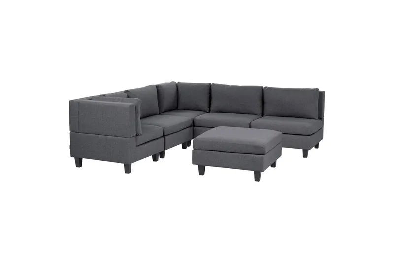 Modulsoffa med fotpall Unstad Grå, Högervänd, Grå, Högervänd