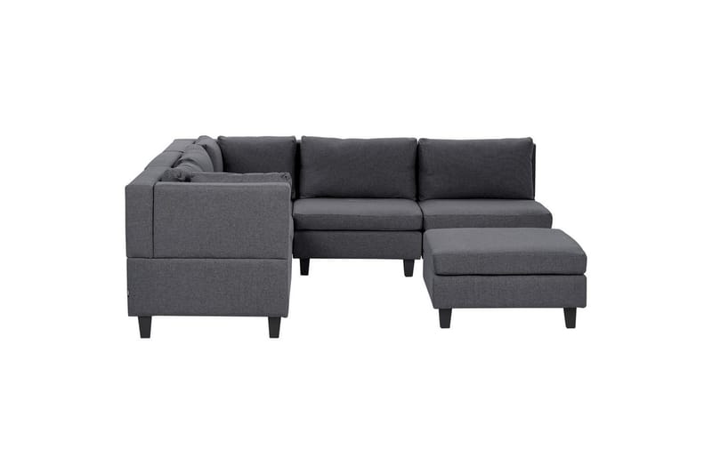 Modulsoffa med fotpall Unstad Grå, Högervänd - Grå, Högervänd - Möbler - Soffa - Modulsoffor - Komplett modulsoffa