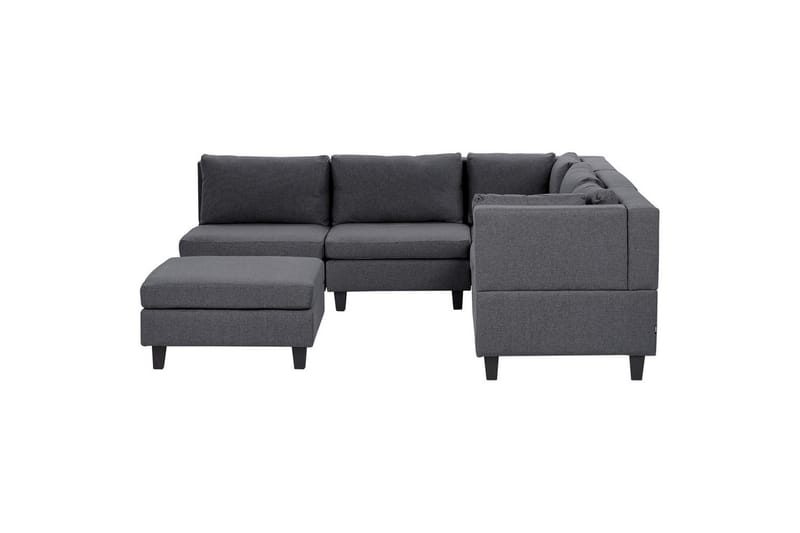 Modulsoffa med fotpall Unstad Grå, Vänstervänd - Grå, Vänstervänd - Möbler - Soffa - Modulsoffor - Komplett modulsoffa
