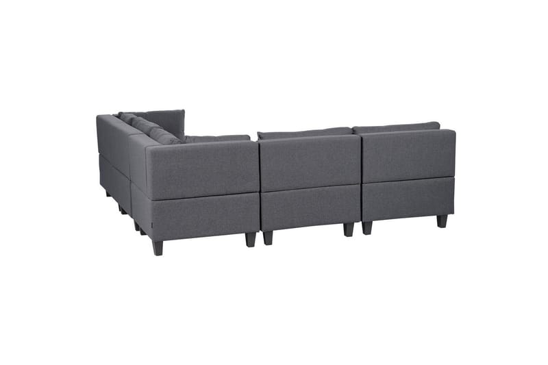 Modulsoffa med fotpall Unstad Grå, Vänstervänd - Grå, Vänstervänd - Möbler - Soffa - Modulsoffor - Komplett modulsoffa