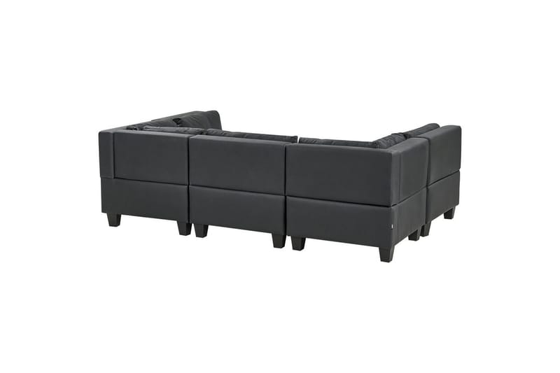 Modulsoffa med fotpall Unstad Konstläder - Möbler - Soffa - Modulsoffor - Komplett modulsoffa