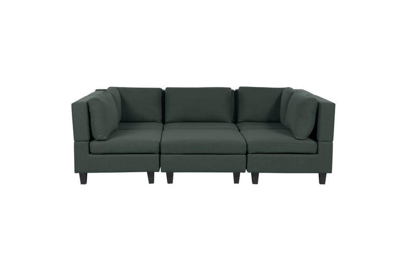 Modulsoffa med ottoman Unstad Grön/Svart, Grön/Svart