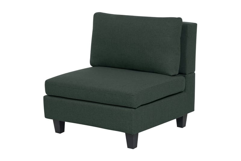 Modulsoffa med ottoman Unstad Grön/Svart - Grön/Svart - Möbler - Soffa - Modulsoffor - Komplett modulsoffa