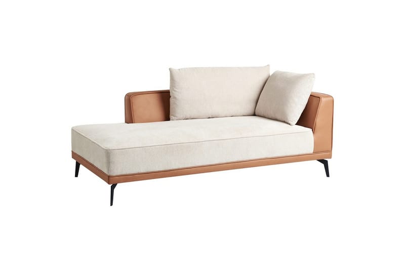 Modulsoffa Myken Beige/brun/svart, Högervänd - Beige/brun/svart, Högervänd - Möbler - Soffa - Modulsoffor - Komplett modulsoffa