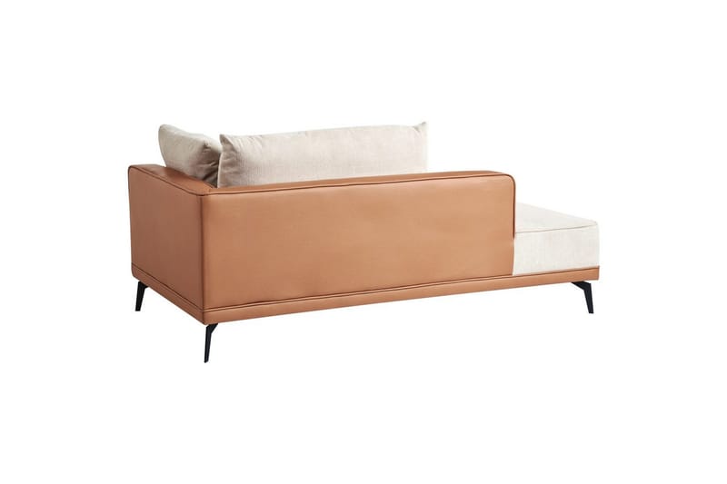 Modulsoffa Myken Beige/brun/svart, Högervänd - Beige/brun/svart, Högervänd - Möbler - Soffa - Modulsoffor - Komplett modulsoffa