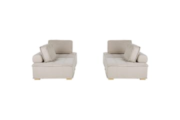 Modulsoffa Tibro Beige/ljust trä - Beige/ljust trä - Möbler - Soffa - Modulsoffor - Komplett modulsoffa