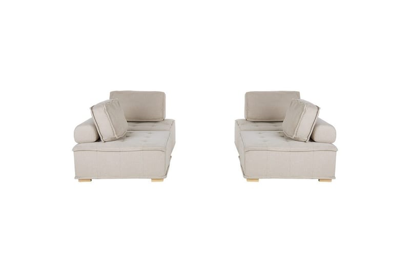 Modulsoffa Tibro Beige/ljust trä - Beige/ljust trä - Möbler - Soffa - Modulsoffor - Komplett modulsoffa