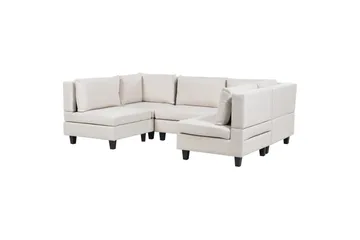 Modulsoffa Unstad Beige/svart - Beige/svart - Möbler - Soffa - Modulsoffor - Komplett modulsoffa
