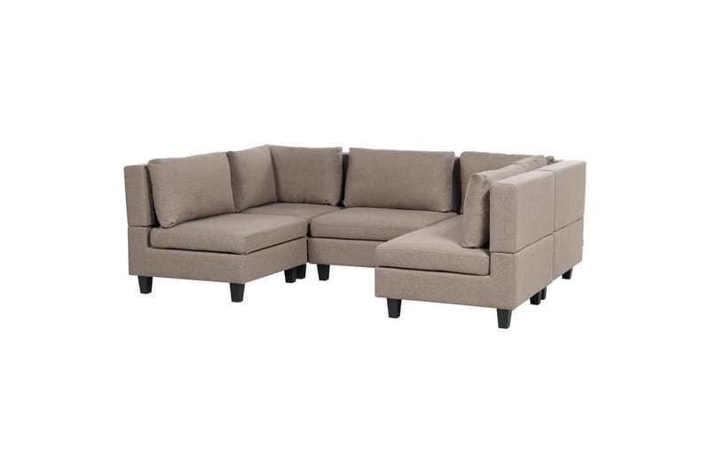 Modulsoffa Unstad Brun/Svart - Brun/Svart - Möbler - Soffa - Modulsoffor - Komplett modulsoffa