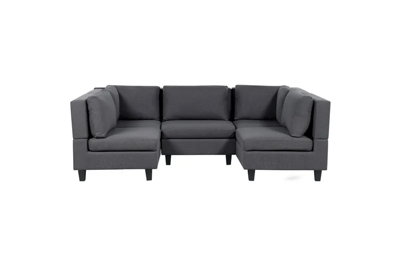 Modulsoffa Unstad Grå/svart - Grå/svart - Möbler - Soffa - Modulsoffor - Komplett modulsoffa