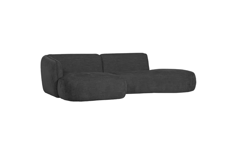 More 2-sits Höger L-formad Modulsoffa med Schäslong i Tyg - Antracit - Möbler - Soffa - Modulsoffor - Komplett modulsoffa