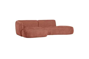 More 2-sits Vänster L-formad Modulsoffa med Schäslong i Tyg - Rosa - Möbler - Soffa - Modulsoffor - Komplett modulsoffa