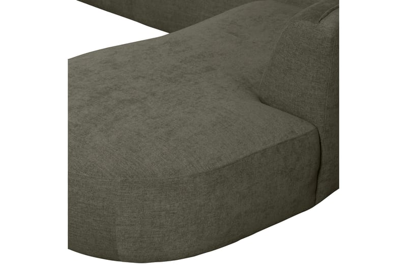 More 4-sits Högervänd U-formad Modulsoffa 353 cm i Tyg - Grön - Möbler - Soffa - Modulsoffor - Komplett modulsoffa