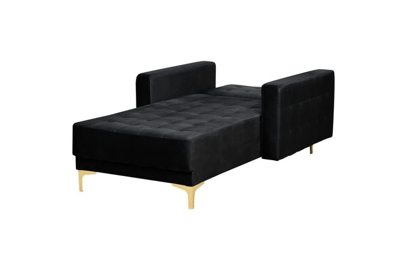 Schäslong Aberdeen Svart/guld - Svart/guld - Möbler - Soffa - Modulsoffor - Övriga moduler till modulsoffa