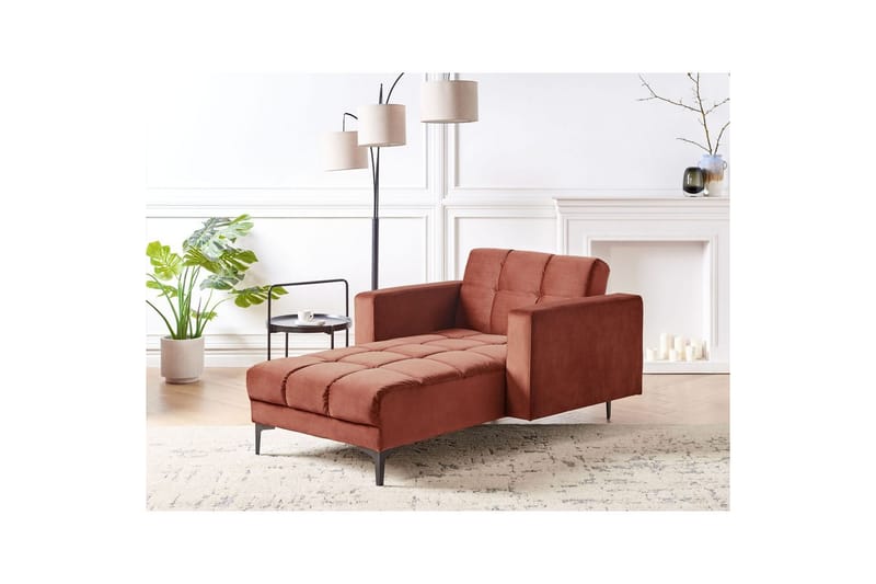 Schäslong Alnes Röd/Svart - Orange - Möbler - Soffa - Modulsoffor - Övriga moduler till modulsoffa